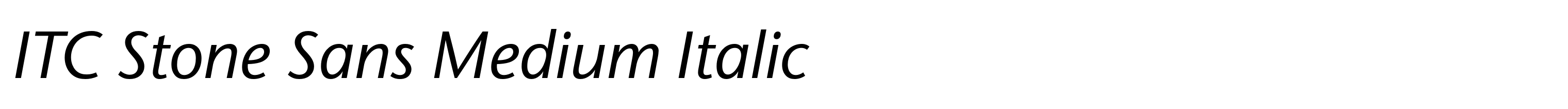 ITC Stone Sans Medium Italic